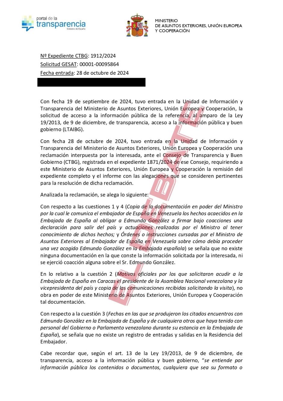 Documento que desvela El Debate