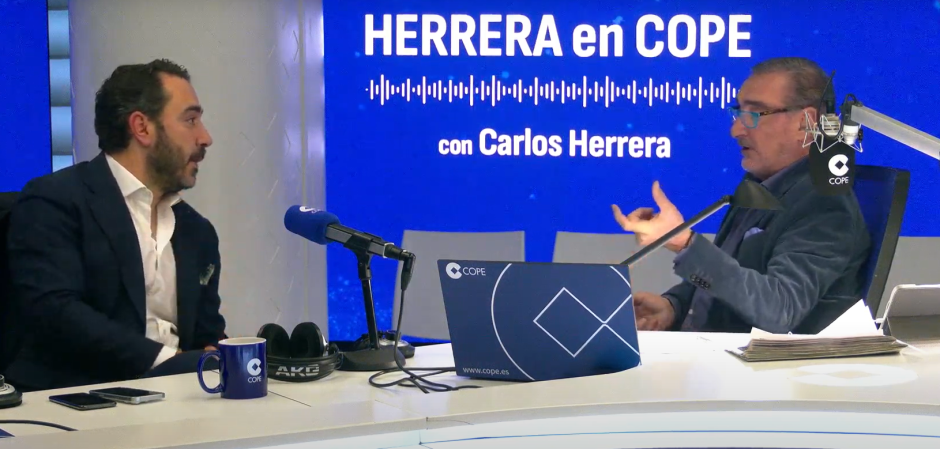 Víctor de Aldama durante su entrevista con Carlos Herrera