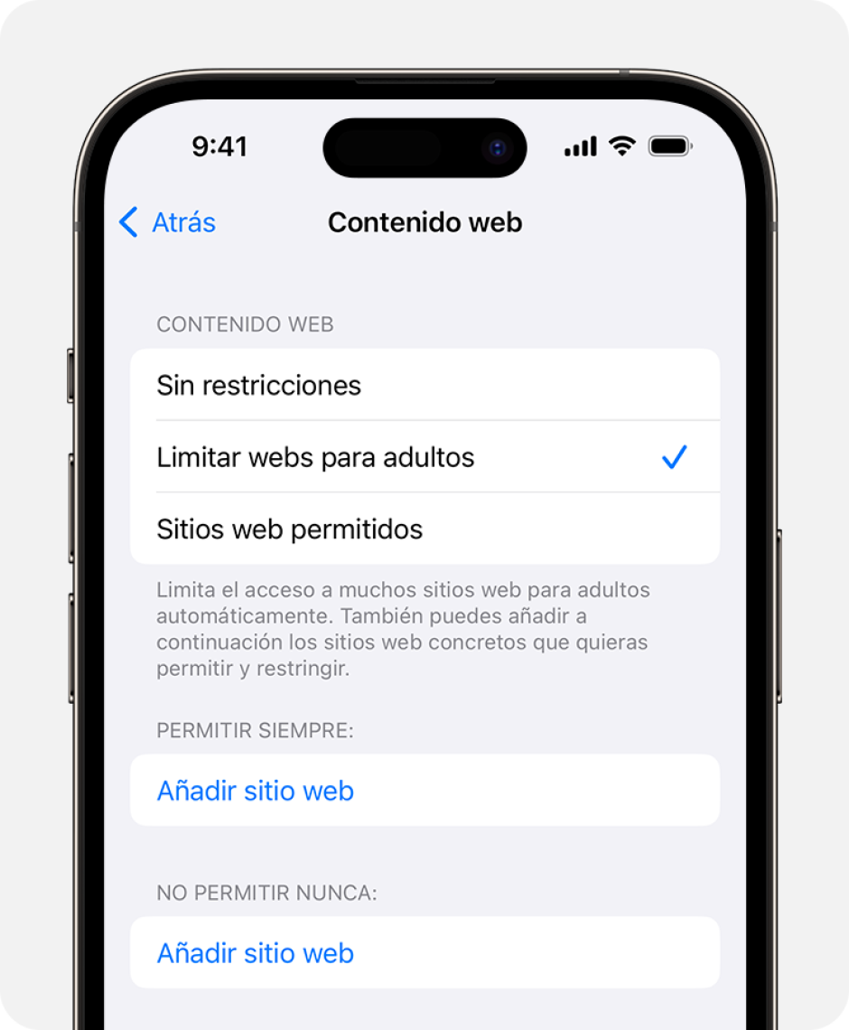 iOS y iPadOS pueden filtrar automáticamente el contenido de los sitios web