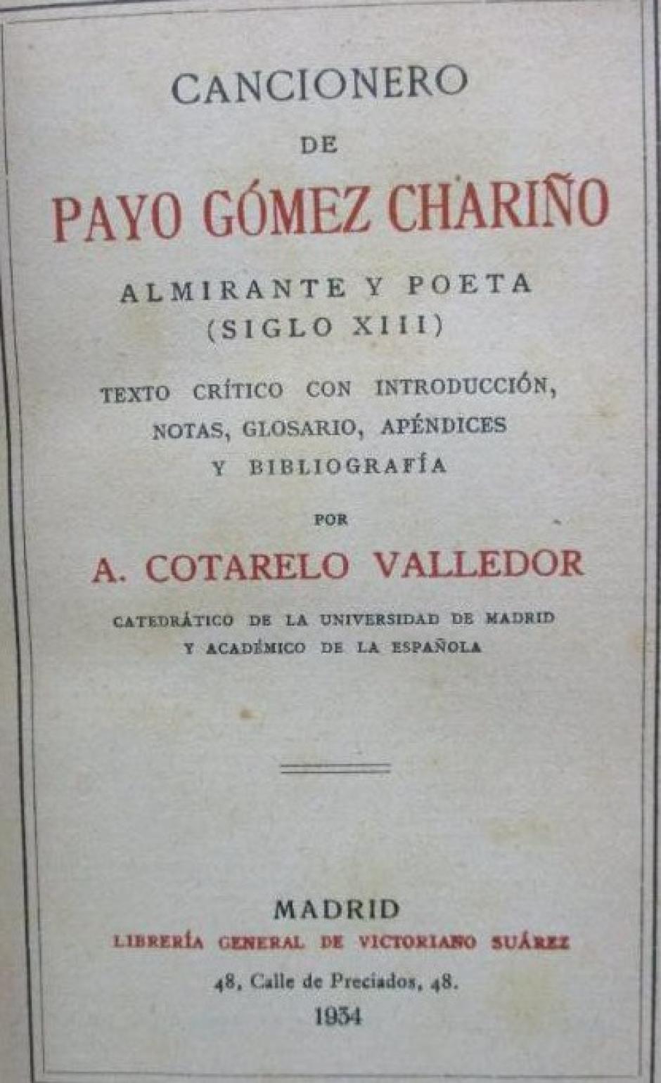 Cancionero de Payo Gómez Chariño