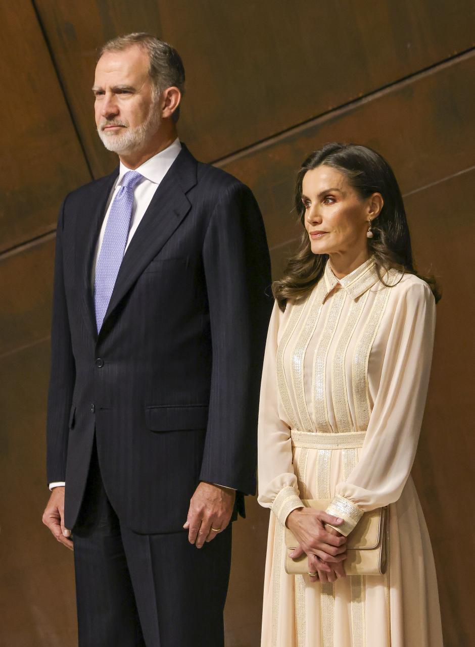 Spanish King Felipe VI and Queen Letizia during premiere Opera Il Trittico in Bilbao on Friday, 29 November 2024.