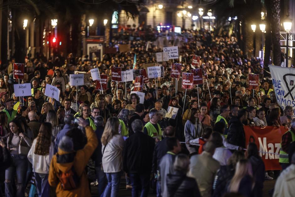 Imagen de la manifestación contra Carlos Mazón por la DANA