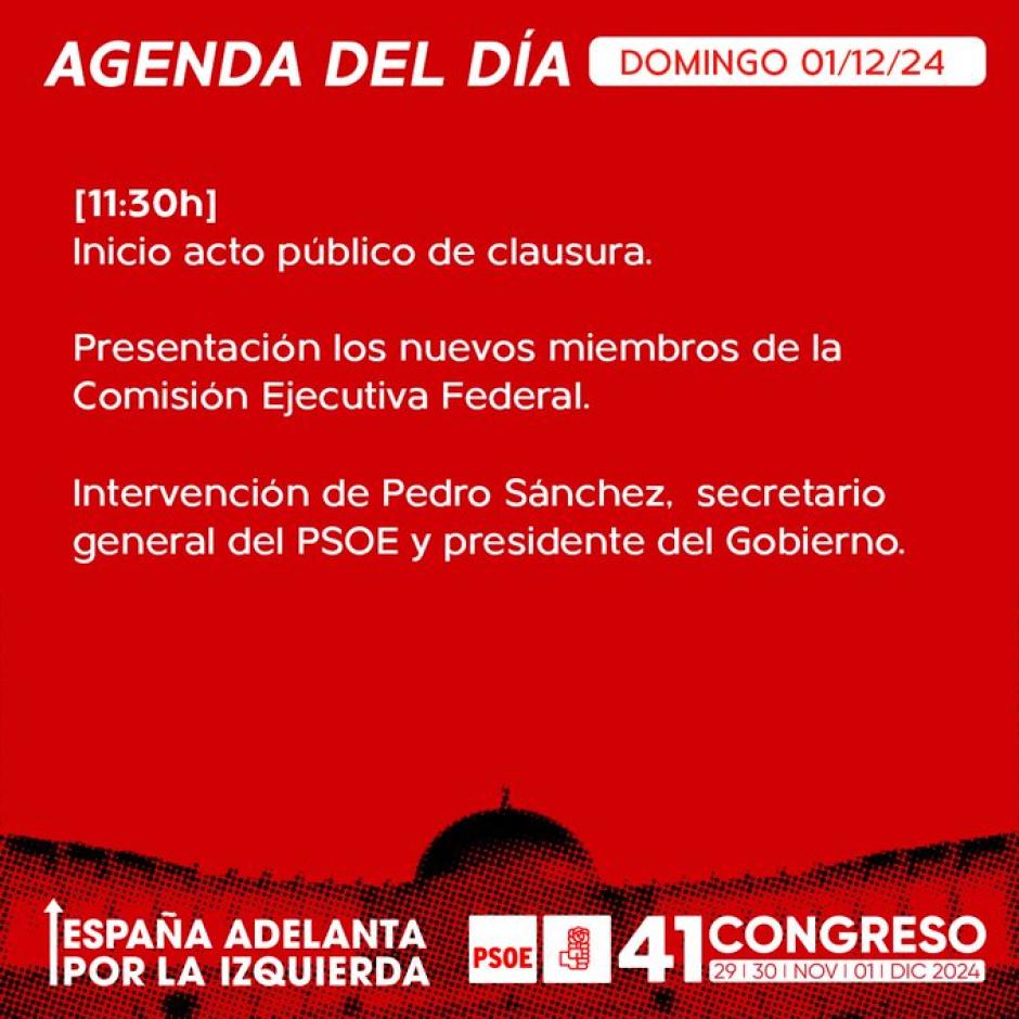 Calendario del Congreso