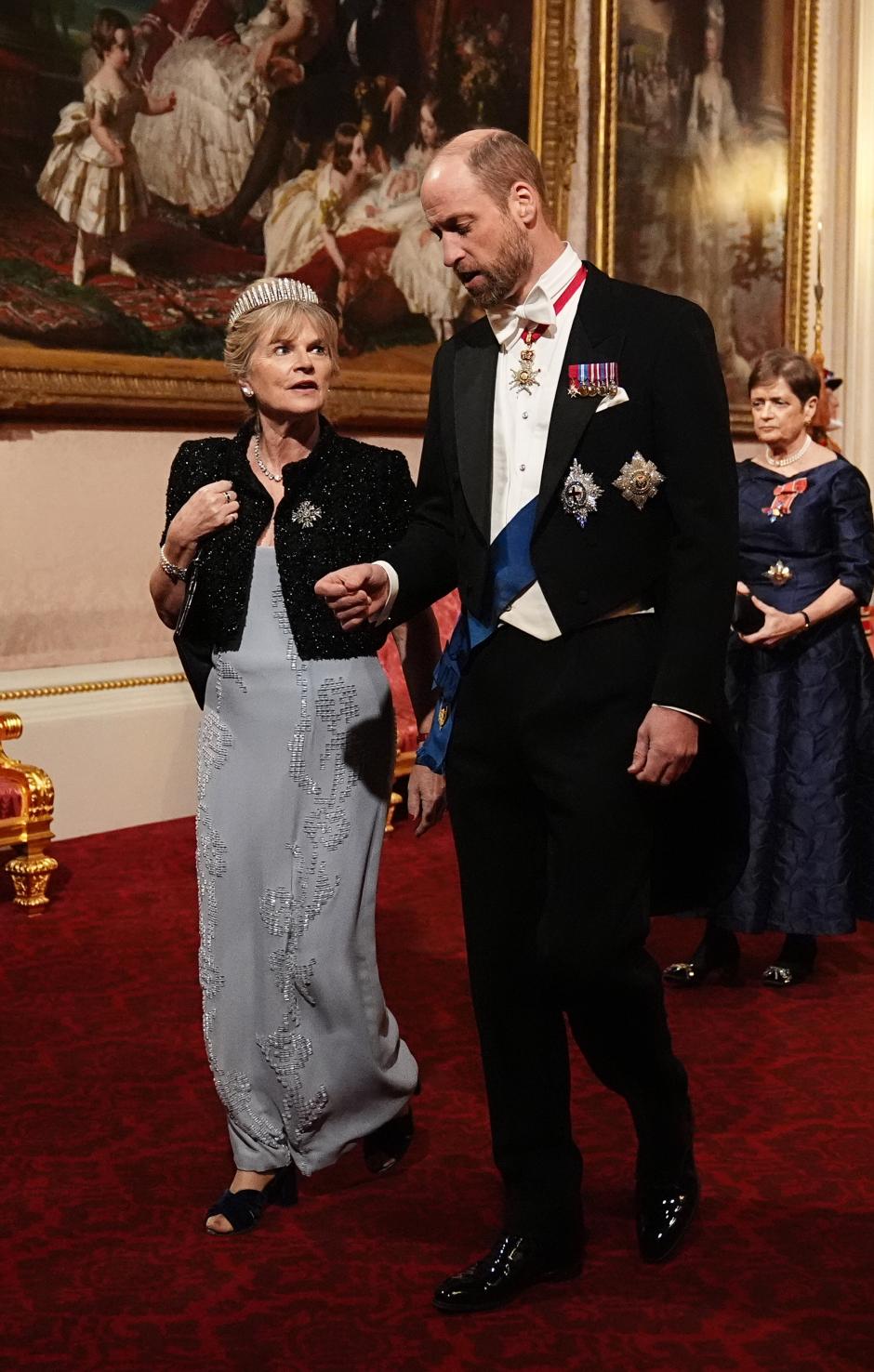 Foreign Secretary David Lammy makes his way along the East Gallery to attend the state banquet for the Emir of Qatar Sheikh Tamim bin Hamad Al Thani at Buckingham Palace, London, during his state visit to the UK. Picture date: Tuesday December 3, 2024. *** Local Caption *** .