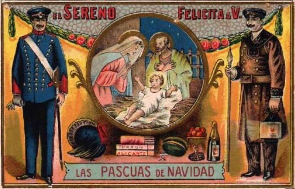 El sereno felicita las Pascuas navideñas