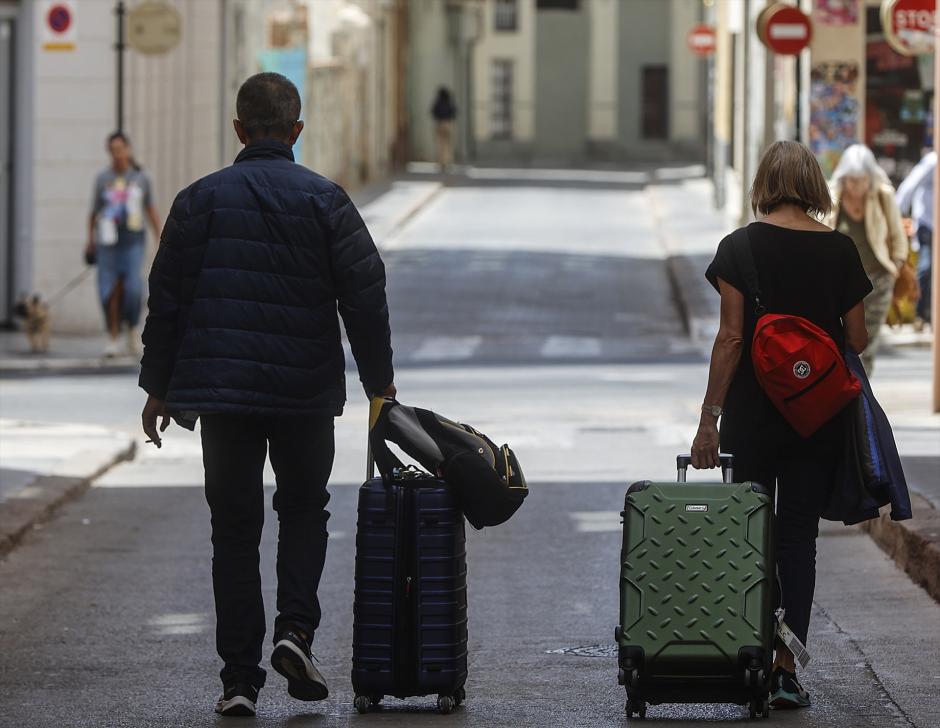 Una pareja de turistas, en Valencia