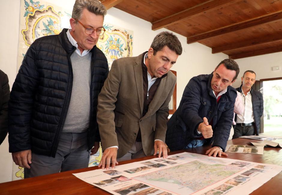 Reunión Carlos Mazón y Vicente Martínez Mus en el Parque Natural de la Albufera