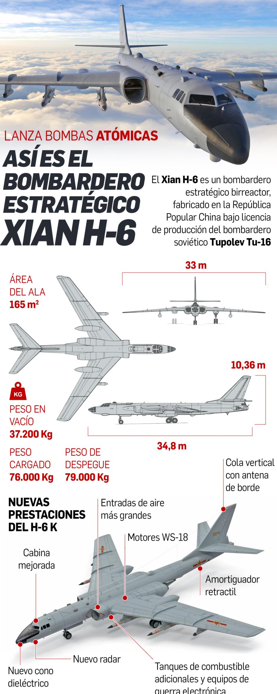 Bombardero chino H6