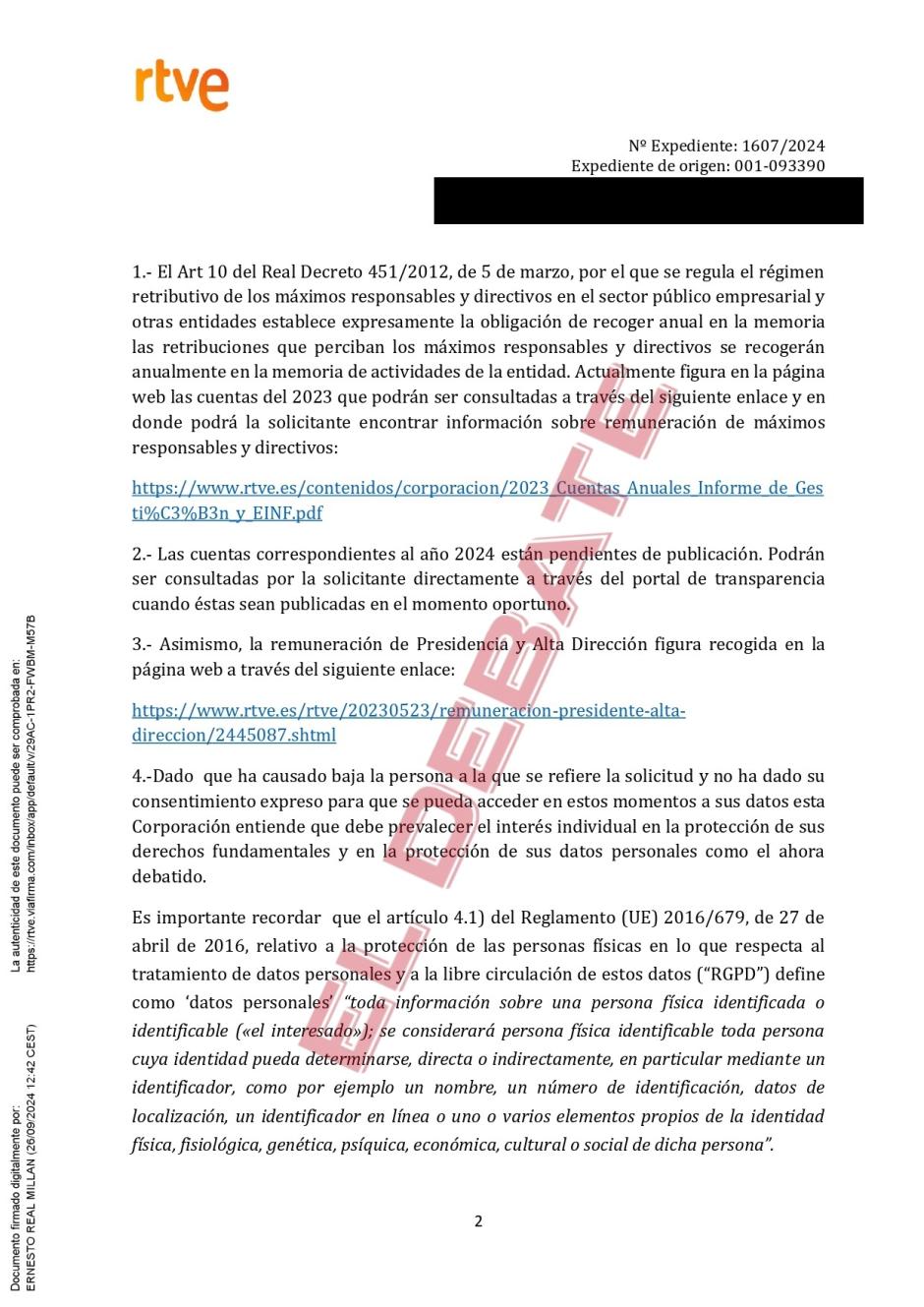 Alegaciones JP ante CTBG para que no se sepa la indemnización