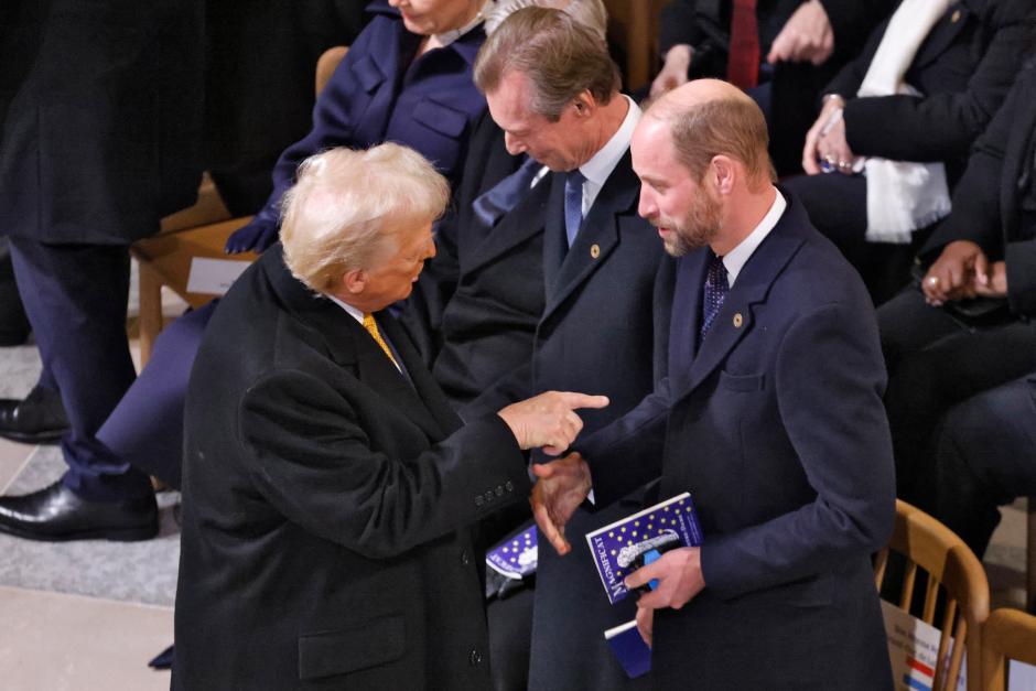 El presidente electo de Estados Unidos, Donald Trump, saludo al Príncipe Guillermo de Inglaterra