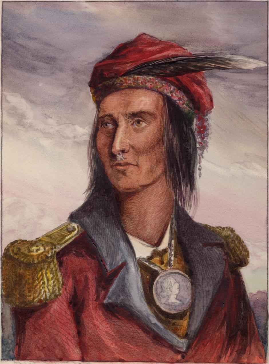 Un cuadro del jefe shawnee Tecumseh