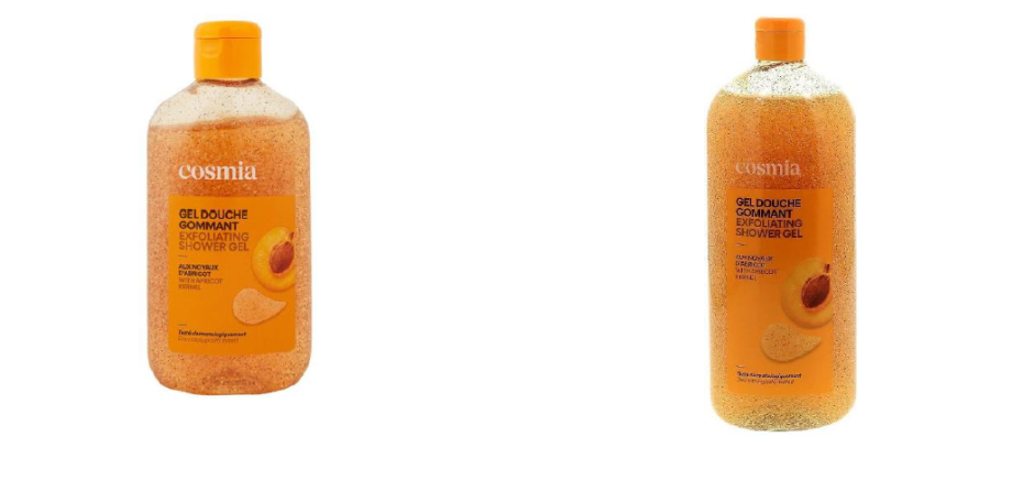 Cosmia-Gel de ducha exfoliante hueso de albaricoque 750ml y 250ml