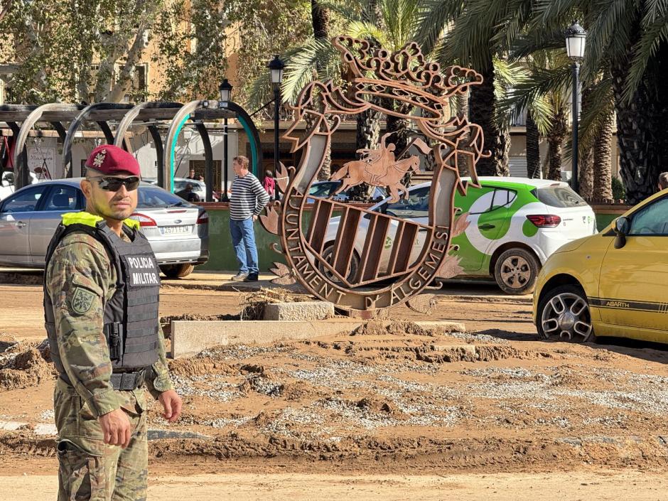 Un policía militar, en Algemesí