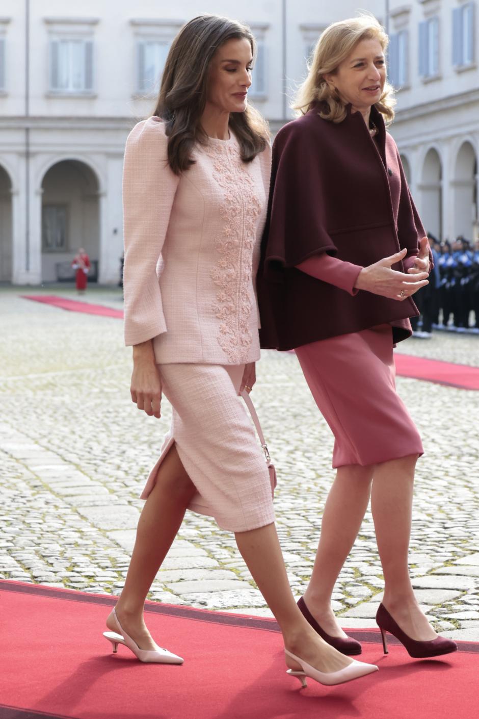 Spanish Queen Letizia during a meeting with Italian President on occasion of their official visit to Italy in Rome on Wednesday, 11 December 2024.