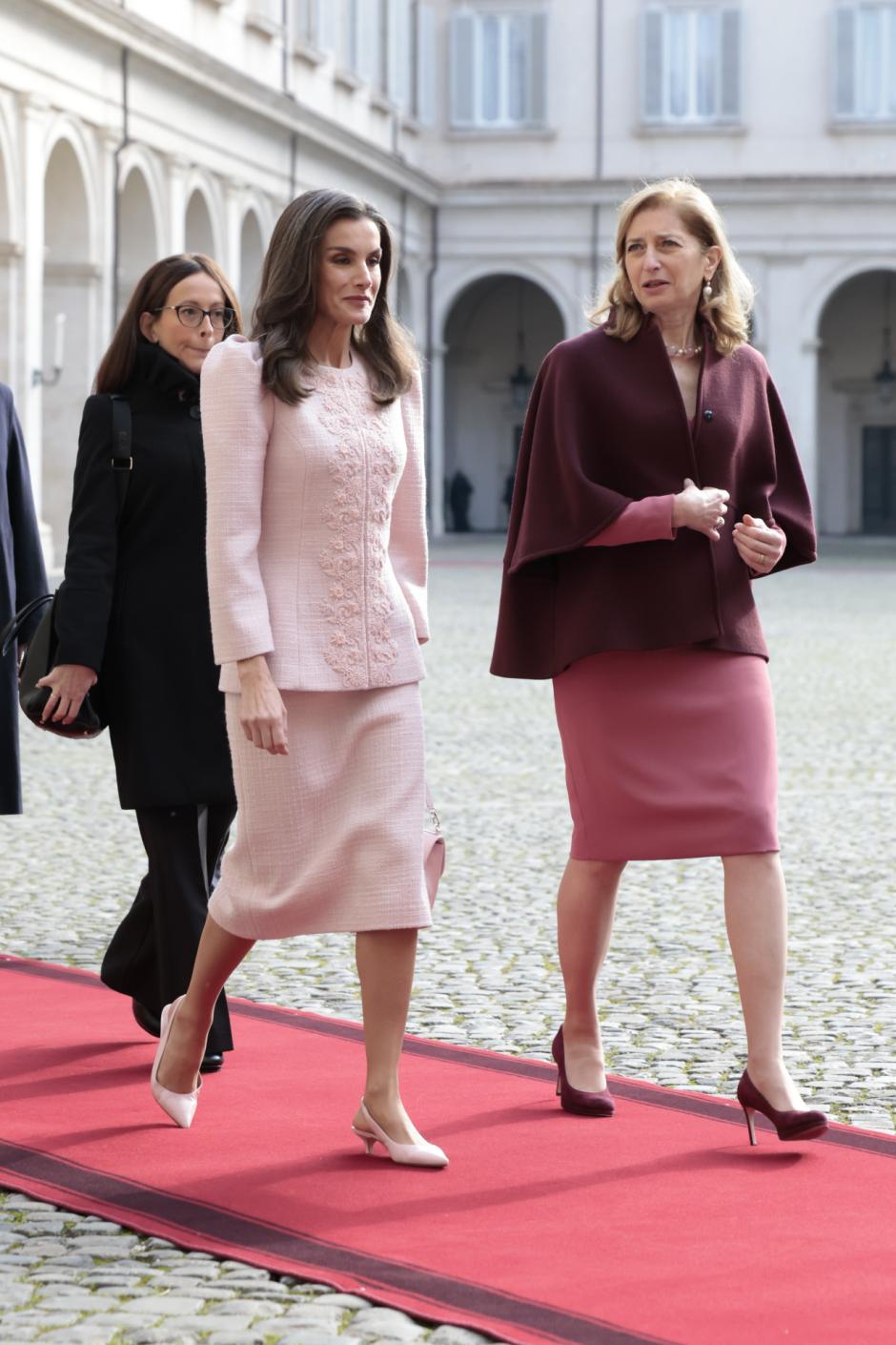 Spanish Queen Letizia during a meeting with Italian President on occasion of their official visit to Italy in Rome on Wednesday, 11 December 2024.