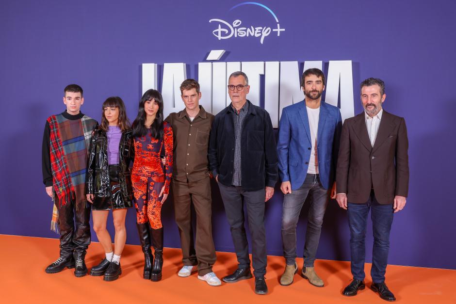 Miguel Bernardeau, Jorge Motos, Jelen Garcia, Aitana, Eduard Cortes, Aitor Luna, Luis Zahera attending " La Ultima " serie premier in Madrid on Tuesday, 29 November 2022.