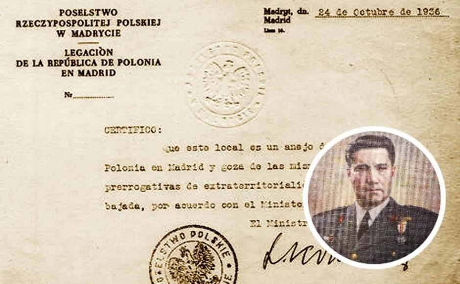 Documento de la legación de la República de Polonia en Madrid