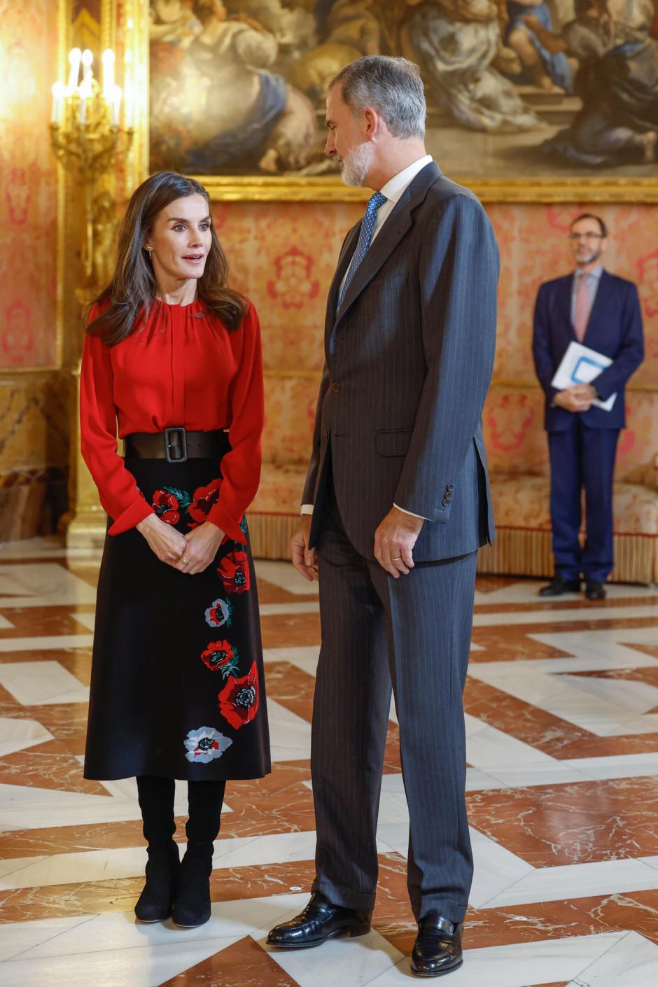 Don Felipe y Doña Letizia, antes de la reunión