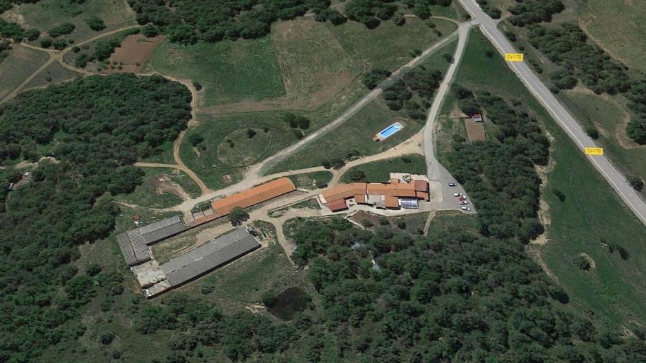 Captura de Google Maps de la masia de la Chaparra, donde se ubicaba la secta sexual en Vistabella, Castellón