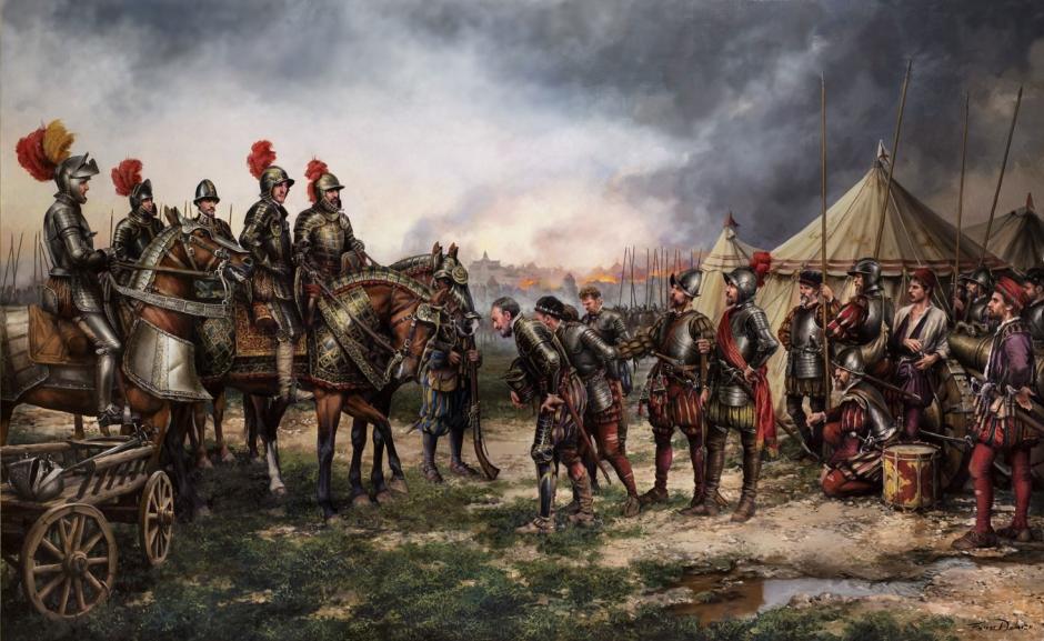 La victoria de San Quintín. Obra de Augusto Ferrer-Dalmau