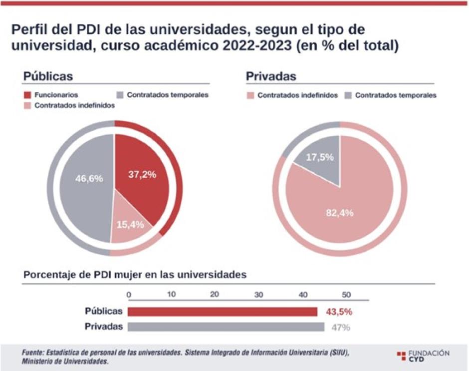 Perfil PDI de las universidades