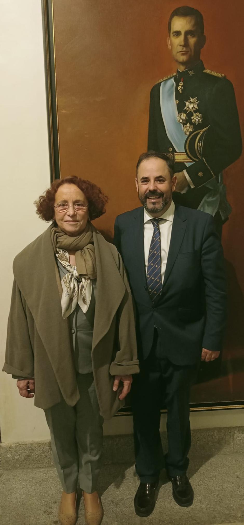 La exministra Ana Palacio con Carlos Uriarte,