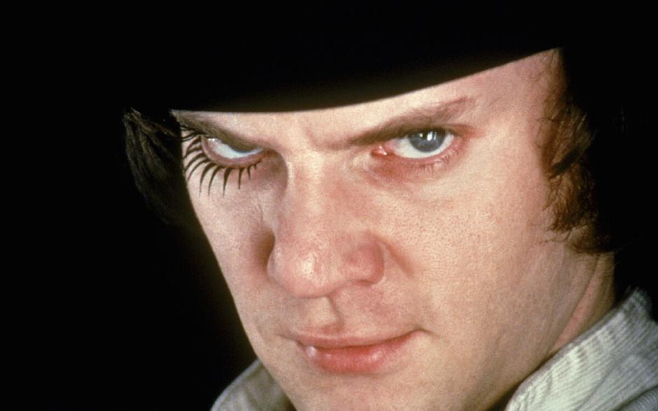 Malcolm McDowell, en La naranja mecánica