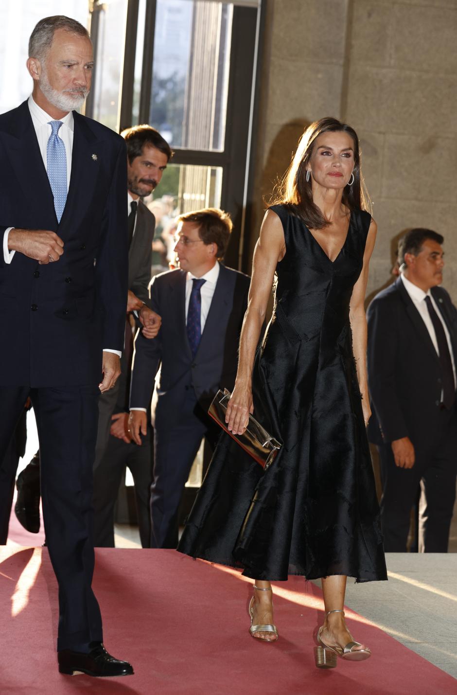 Spanish King Felipe VI and Queen Letizia attending the opening of the season of the Royal Theatre 2024 / 2025 in Madrid on Monday, 23 September 2024.