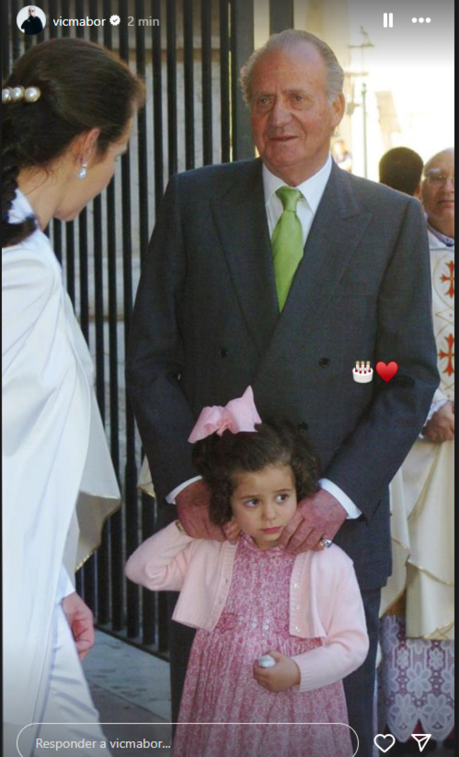 Foto de Victoria Federica con su abuelo