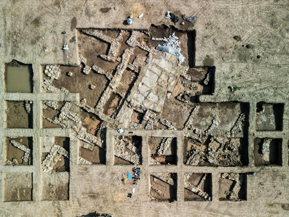 Imagen desde el aire de la estructura del monasterio