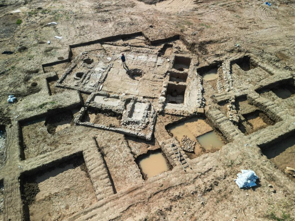 Imagen desde el aire de la estructura del monasterio