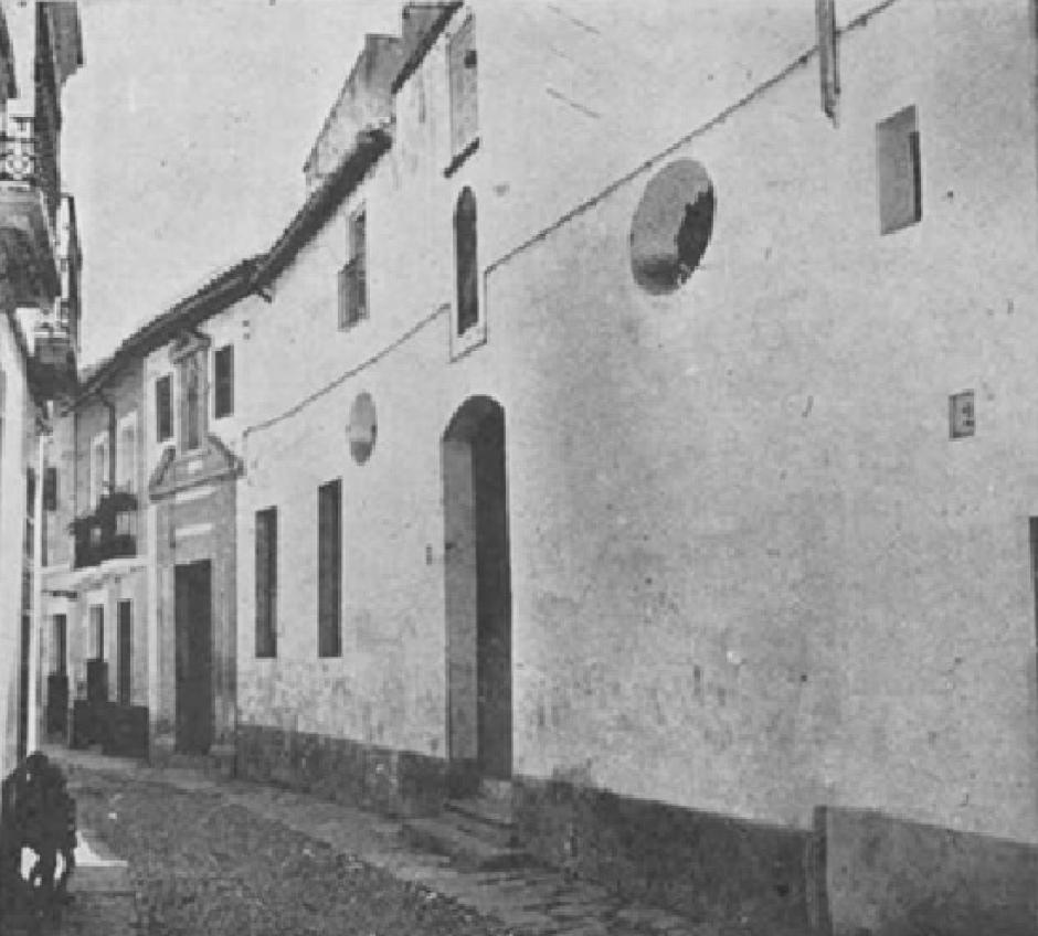 Foto antigua del Hospital de la Candelaria, hoy restaurante La Ermita