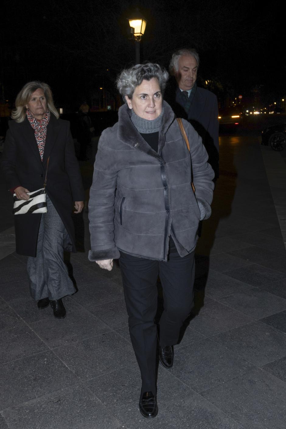 Jose Entrecanales and Claudia Osborne during funeral of Alvaro Entrecanales in Madrid on Tuesday, 14 January 2025.