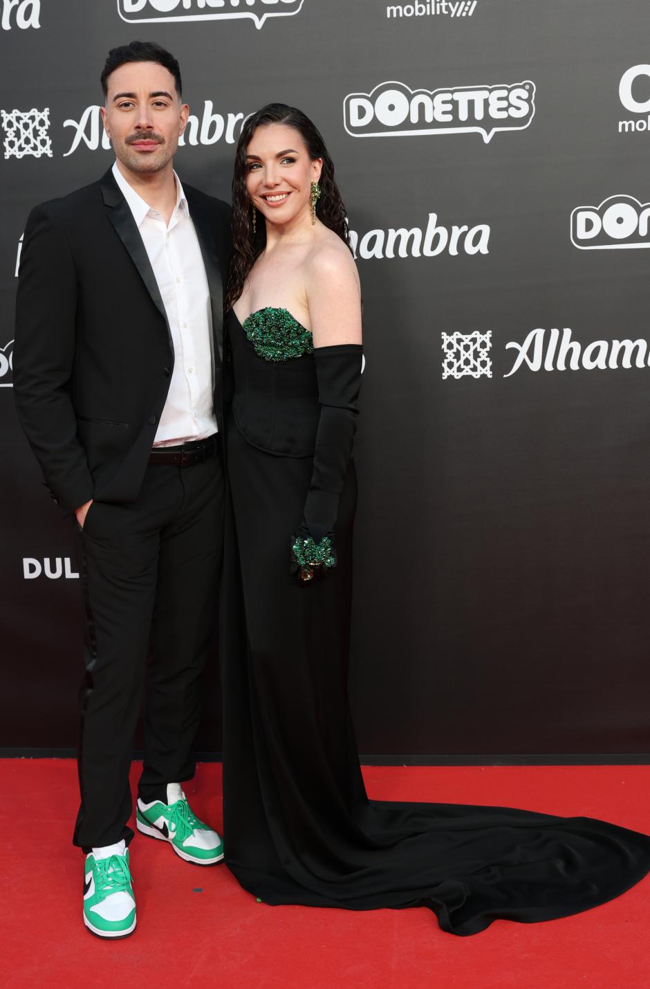 Ines Hernand and Guillermo Camacho at photocall for Idolo awards in Madrid on Thursday, 14 March 2024.