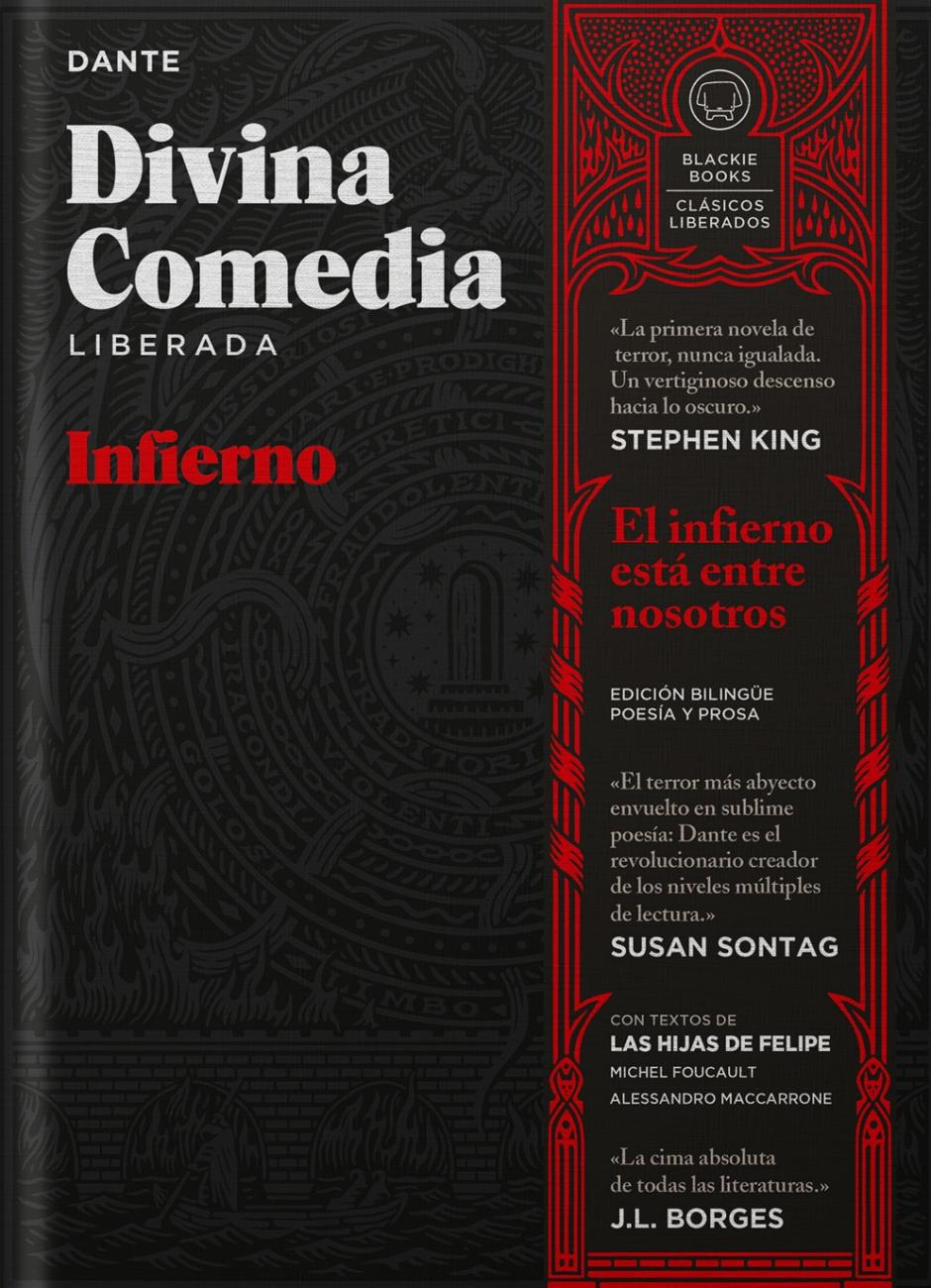 La Divina Comedia es una de las obras fundacionales de la literatura occidental, compuesta por Dante Alighieri en el siglo XIV. El poema, escrito en proto italiano, se estructura en tres libros: Infierno, Purgatorio y Paraíso, aunque la parte más conocida, leída y citada es la primera, Infierno. El Infierno de la Divina Comedia ha marcado e influido la literatura universal de todos los tiempos desde su publicación. Las referencias al clásico de Dante son constantes en la literatura romántica decimonónica, en la novela gótica o de terror, y hasta en el realismo mágico de los hispanoamericanos. Un clásico imprescindible que exige un gran esfuerzo al lector.