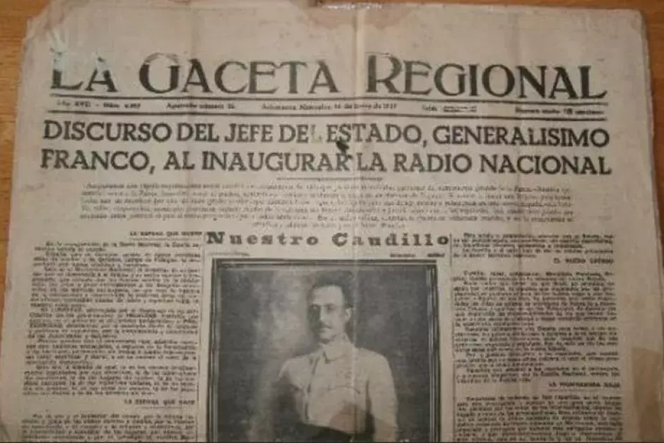 Resguardo del periódico La Gaceta hablando de la inauguración de Radio Nacional