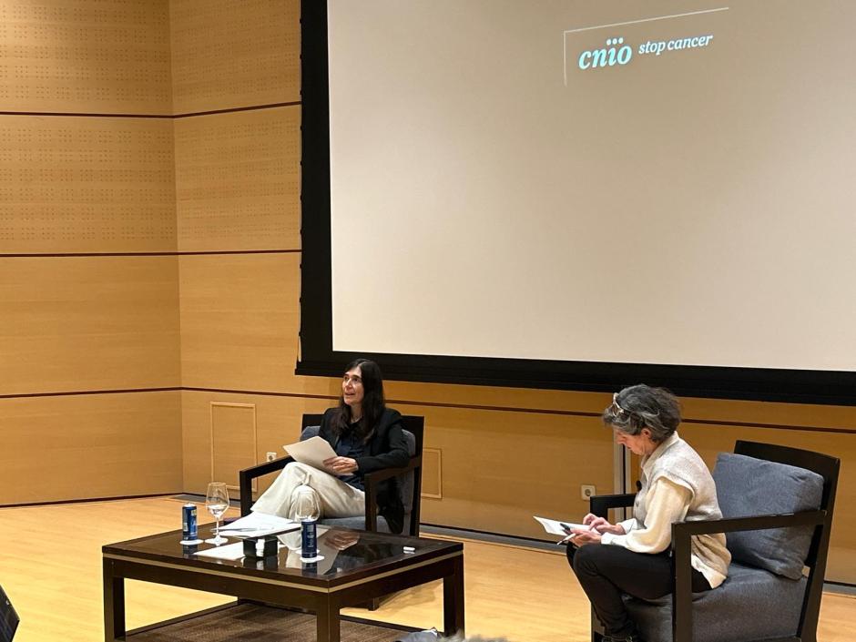 María Blasco, durante una rueda de prensa en el CNIO este 21 de enero