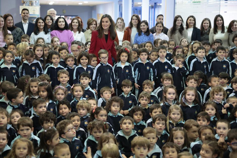 La Reina Letizia, en el CEIP Cortes de Cádiz, en Madrid