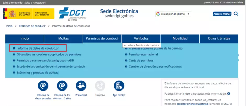 La mejor manera de cambiarlo es a través de la web de la propia DGT