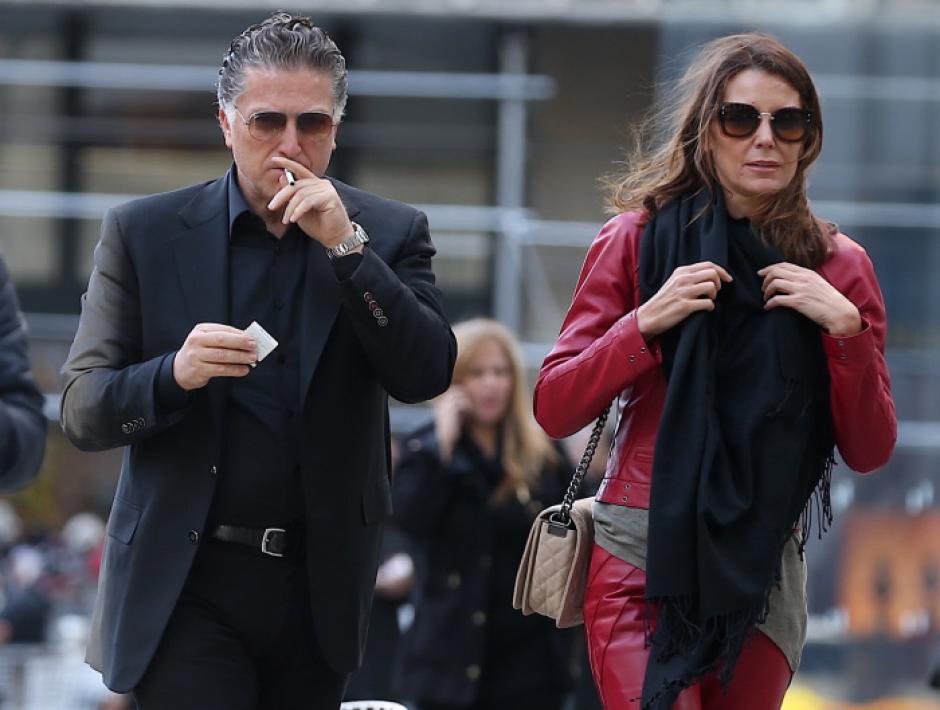Model Mar Flores and Elias Sacal en Nueva York en 2016.