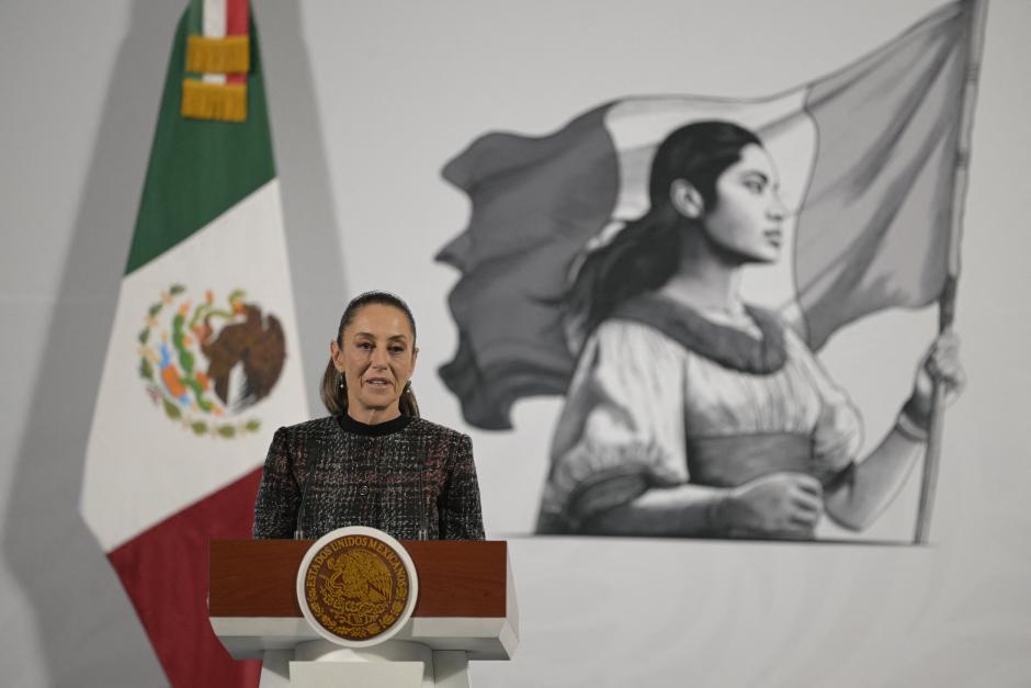 Claudia Sheinbaum, presidenta de México durante su conferencia diaria matutina