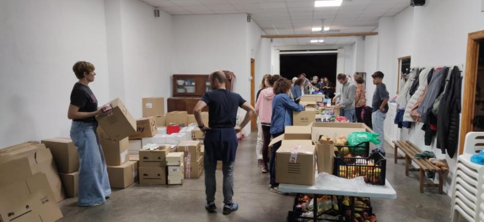 Voluntarios de la Diócesis Segorbe-Castellón ayudando en las poblaciones afectadas por la dana en Valencia