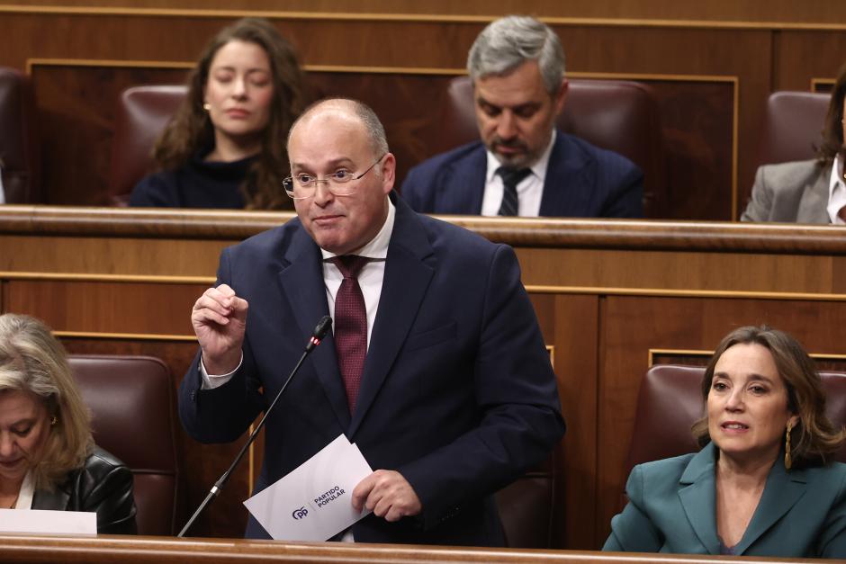 Miguel Tellado interviene en la sesión de control al Gobierno en el Congreso