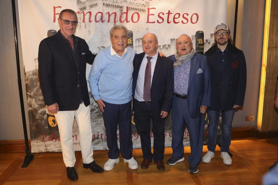 Actors Fernando Esteso, Andrés Pajares, Santiago Segura and Carlos Herrera  during Peña Falcon Event by Fernando Esteso in Madrid on Tuesday, November 26, 2024.