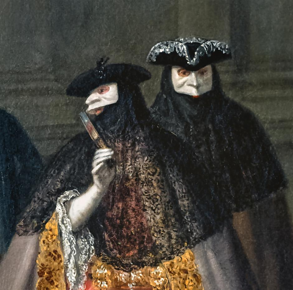Conversación de las máscaras, por Pietro Longhi