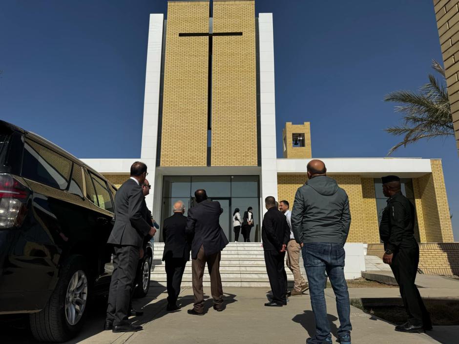 La fachada principal de la iglesia de Ibrahim Al-Khalil
