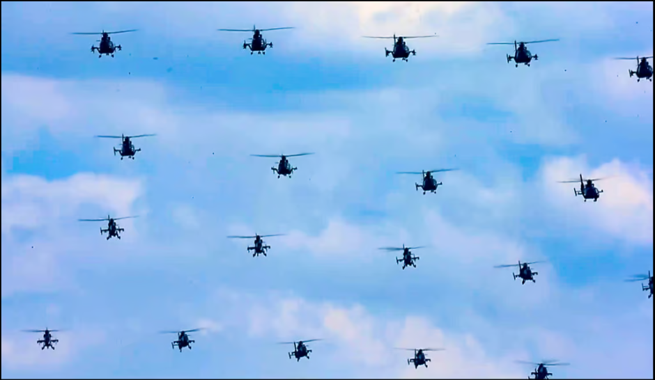 Captura de pantalla de un vídeo publicado por el ejército chino
