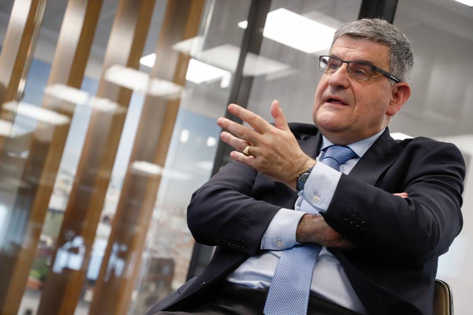 Rafael Domingo, durante su visita a El Debate