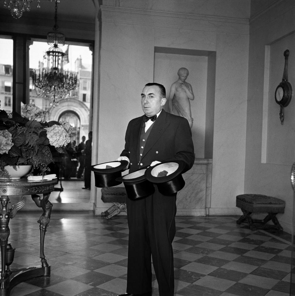 Un mayordomo del Palacio del Elíseo en 1953