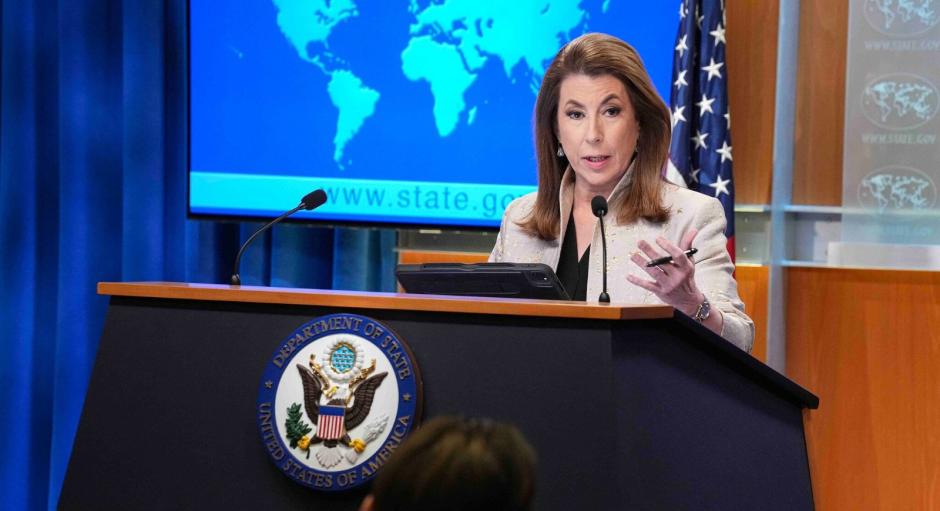 Conferencia de prensa en el Departamento de Estado en Washington